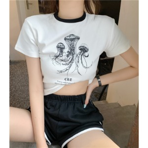 [1015少女]SEA 크롭 티셔츠